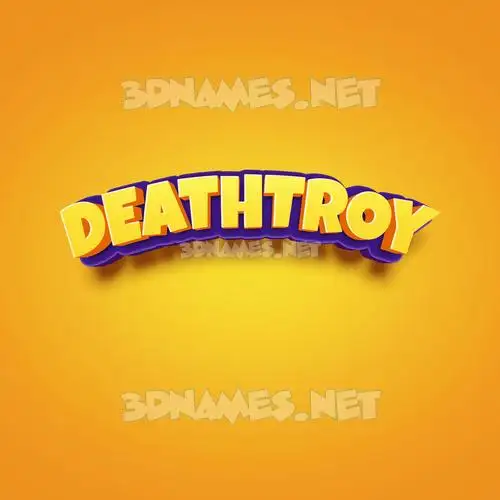 deathtroy in Orange Toon style - 3D name wallpaper deathtroy in Orange Toon style - 3D name wallpaper