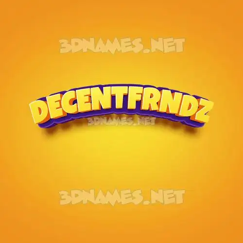 decentfrndz in Orange Toon style - 3D name wallpaper decentfrndz in Orange Toon style - 3D name wallpaper