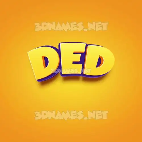 ded in Orange Toon style - 3D name wallpaper ded in Orange Toon style - 3D name wallpaper