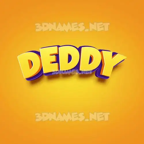 deddy in Orange Toon style - 3D name wallpaper deddy in Orange Toon style - 3D name wallpaper
