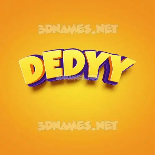 dedyy in Orange Toon style - 3D name wallpaper dedyy in Orange Toon style - 3D name wallpaper
