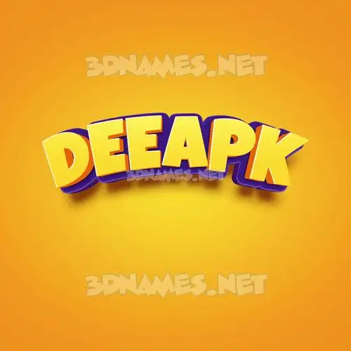 deeapk in Orange Toon style - 3D name wallpaper deeapk in Orange Toon style - 3D name wallpaper