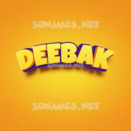 deebak in Orange Toon style - 3D name wallpaper