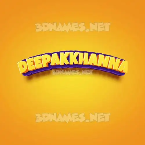 deepakkhanna in Orange Toon style - 3D name wallpaper