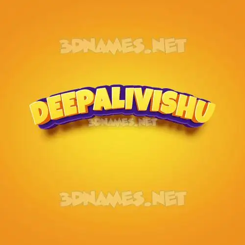 deepalivishu in Orange Toon style - 3D name wallpaper