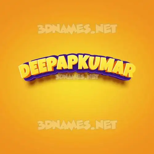 deepapkumar in Orange Toon style - 3D name wallpaper