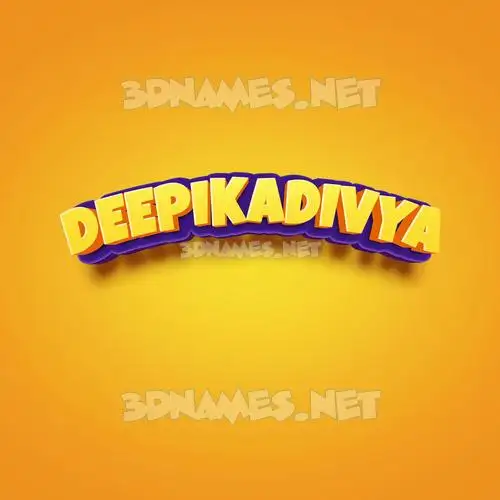 deepikadivya in Orange Toon style - 3D name wallpaper