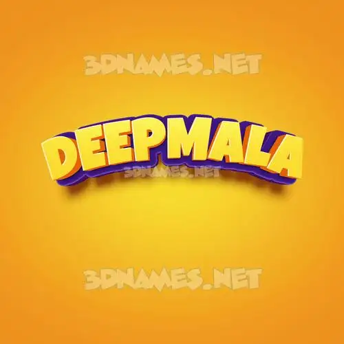 deepmala in Orange Toon style - 3D name wallpaper