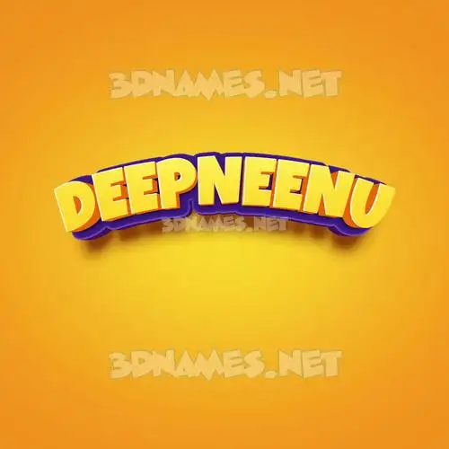 deepneenu in Orange Toon style - 3D name wallpaper deepneenu in Orange Toon style - 3D name wallpaper