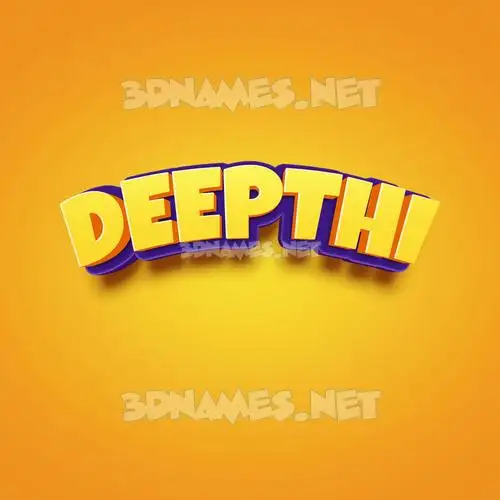 deepthi in Orange Toon style - 3D name wallpaper