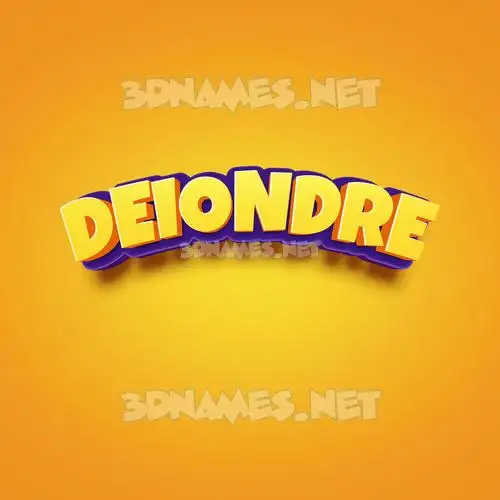 deiondre in Orange Toon style - 3D name wallpaper