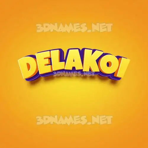 delakoi in Orange Toon style - 3D name wallpaper delakoi in Orange Toon style - 3D name wallpaper