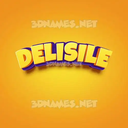 delisile in Orange Toon style - 3D name wallpaper