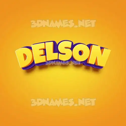 delson in Orange Toon style - 3D name wallpaper delson in Orange Toon style - 3D name wallpaper