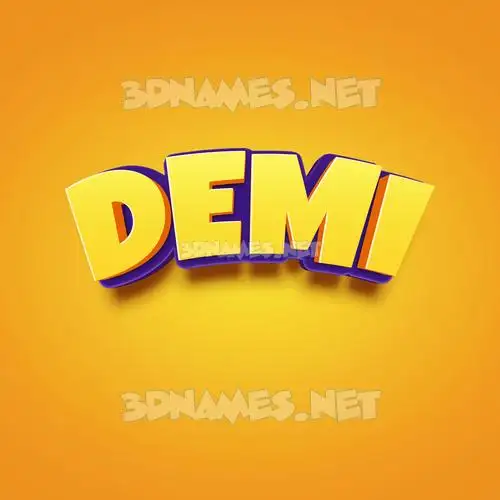 demi in Orange Toon style - 3D name wallpaper demi in Orange Toon style - 3D name wallpaper