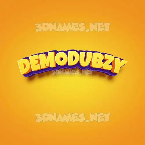 demodubzy in Orange Toon style - 3D name wallpaper demodubzy in Orange Toon style - 3D name wallpaper