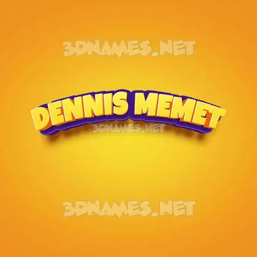 dennis memet in Orange Toon style - 3D name wallpaper dennis memet in Orange Toon style - 3D name wallpaper