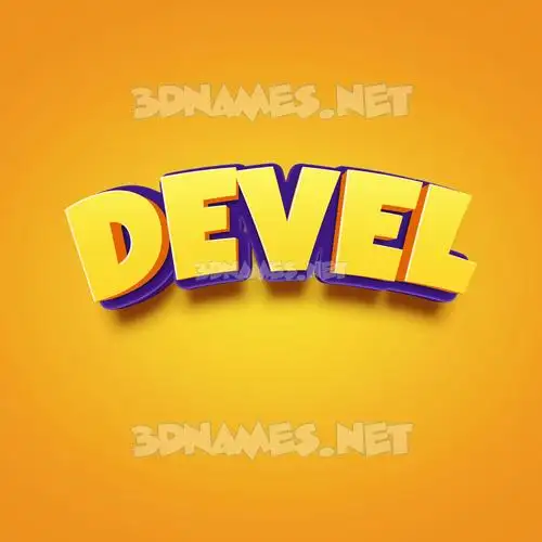 devel in Orange Toon style - 3D name wallpaper devel in Orange Toon style - 3D name wallpaper