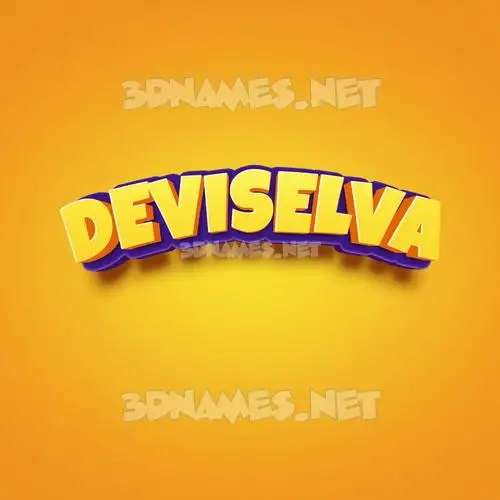 deviselva in Orange Toon style - 3D name wallpaper