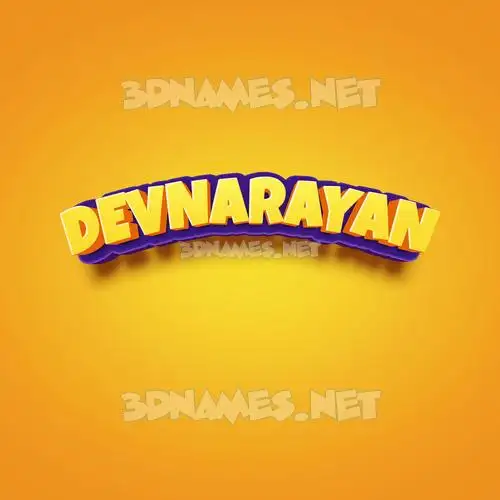 devnarayan in Orange Toon style - 3D name wallpaper