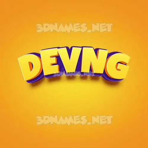 devng in Orange Toon style - 3D name wallpaper