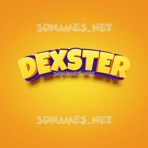 dexster in Orange Toon style - 3D name wallpaper