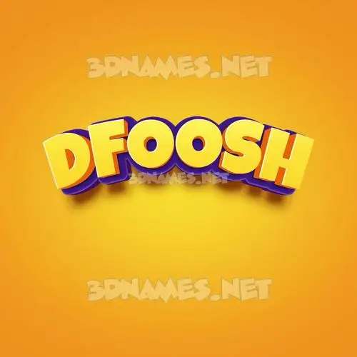dfoosh in Orange Toon style - 3D name wallpaper dfoosh in Orange Toon style - 3D name wallpaper
