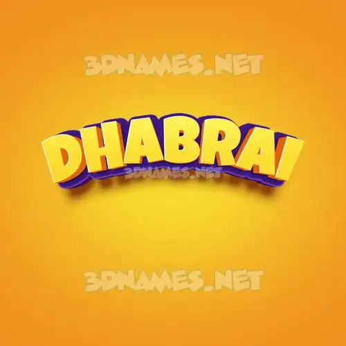 dhabrai in Orange Toon style - 3D name wallpaper dhabrai in Orange Toon style - 3D name wallpaper