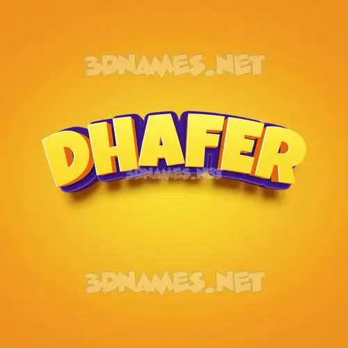 dhafer in Orange Toon style - 3D name wallpaper dhafer in Orange Toon style - 3D name wallpaper