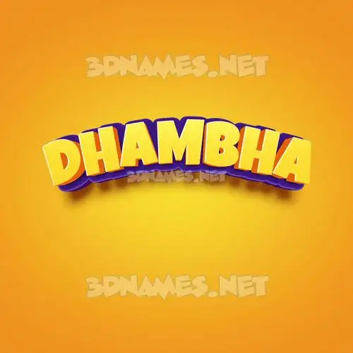 dhambha in Orange Toon style - 3D name wallpaper dhambha in Orange Toon style - 3D name wallpaper