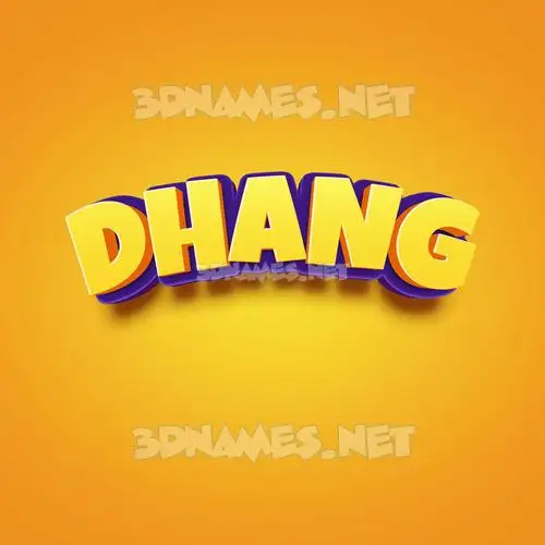 dhang in Orange Toon style - 3D name wallpaper dhang in Orange Toon style - 3D name wallpaper