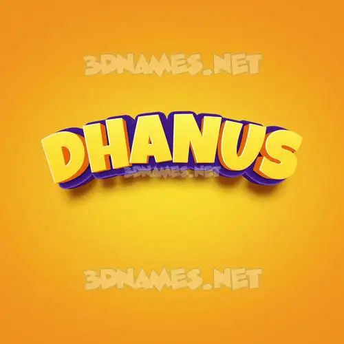 dhanus in Orange Toon style - 3D name wallpaper dhanus in Orange Toon style - 3D name wallpaper