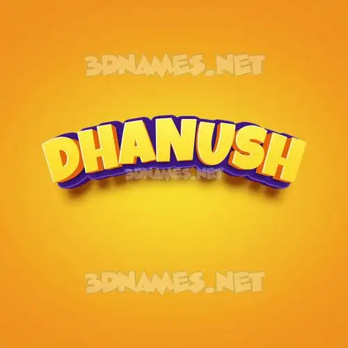 dhanush in Orange Toon style - 3D name wallpaper dhanush in Orange Toon style - 3D name wallpaper