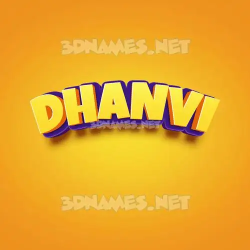 dhanvi in Orange Toon style - 3D name wallpaper dhanvi in Orange Toon style - 3D name wallpaper