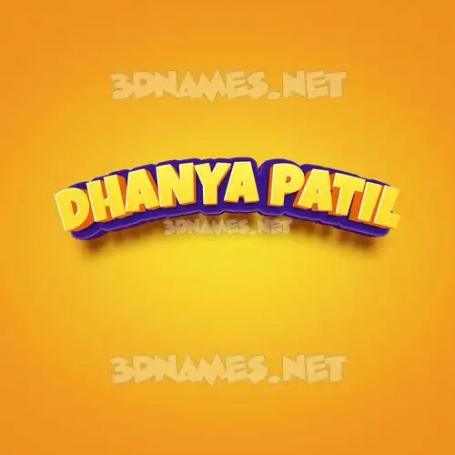 dhanya patil in Orange Toon style - 3D name wallpaper dhanya patil in Orange Toon style - 3D name wallpaper