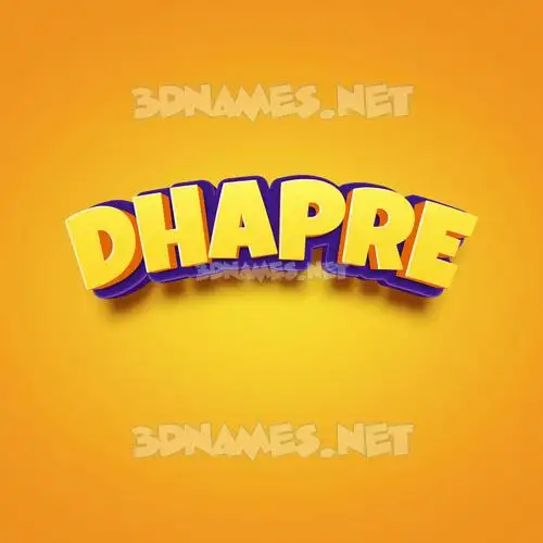 dhapre in Orange Toon style - 3D name wallpaper dhapre in Orange Toon style - 3D name wallpaper