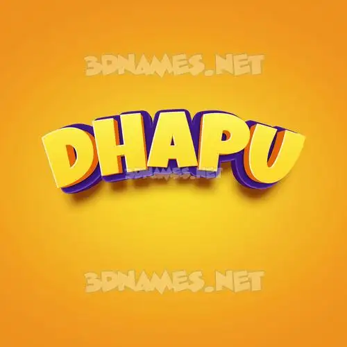 dhapu in Orange Toon style - 3D name wallpaper dhapu in Orange Toon style - 3D name wallpaper