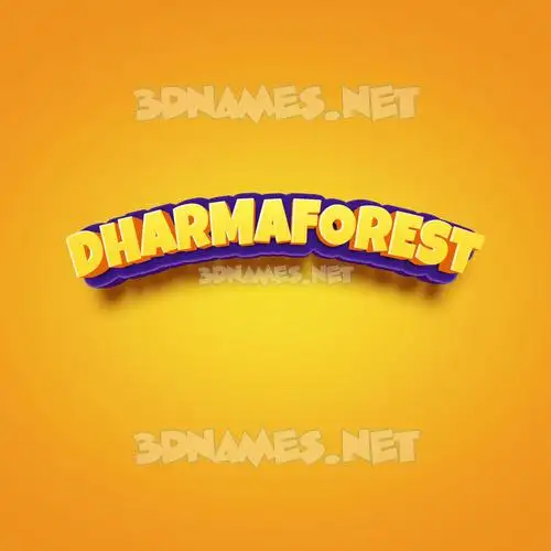 dharmaforest in Orange Toon style - 3D name wallpaper dharmaforest in Orange Toon style - 3D name wallpaper