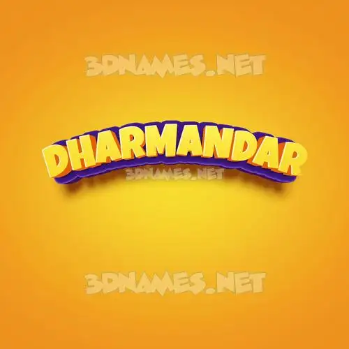 dharmandar in Orange Toon style - 3D name wallpaper