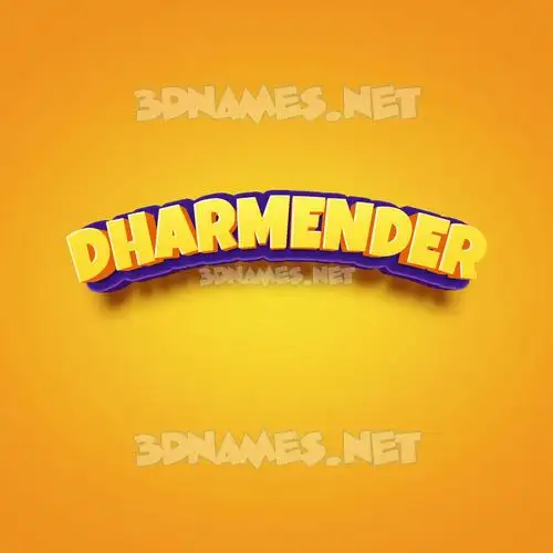 dharmender in Orange Toon style - 3D name wallpaper