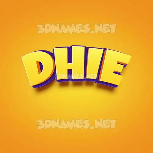 dhie in Orange Toon style - 3D name wallpaper dhie in Orange Toon style - 3D name wallpaper