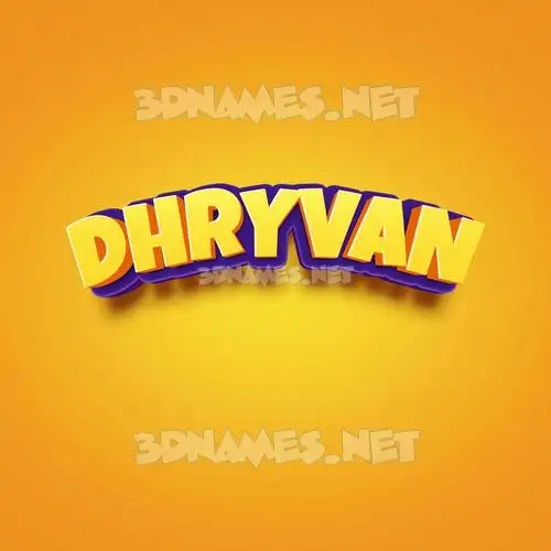 dhryvan in Orange Toon style - 3D name wallpaper dhryvan in Orange Toon style - 3D name wallpaper
