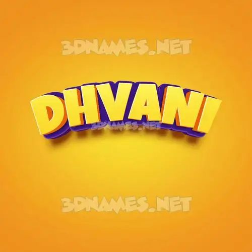 dhvani in Orange Toon style - 3D name wallpaper dhvani in Orange Toon style - 3D name wallpaper