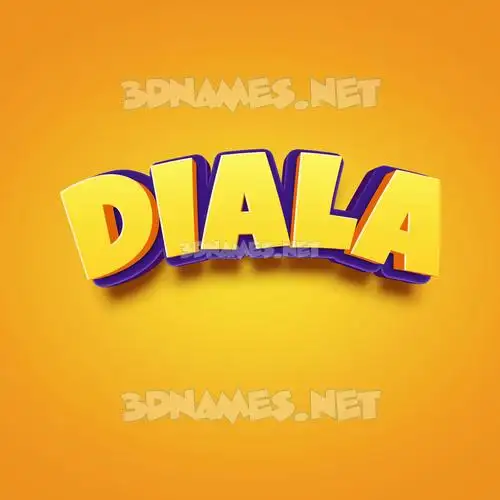 diala in Orange Toon style - 3D name wallpaper diala in Orange Toon style - 3D name wallpaper