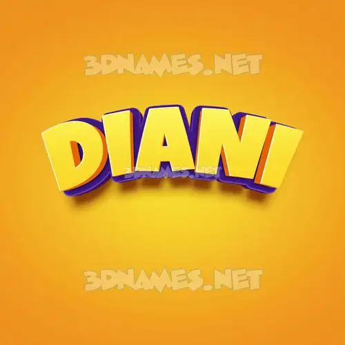 diani in Orange Toon style - 3D name wallpaper diani in Orange Toon style - 3D name wallpaper