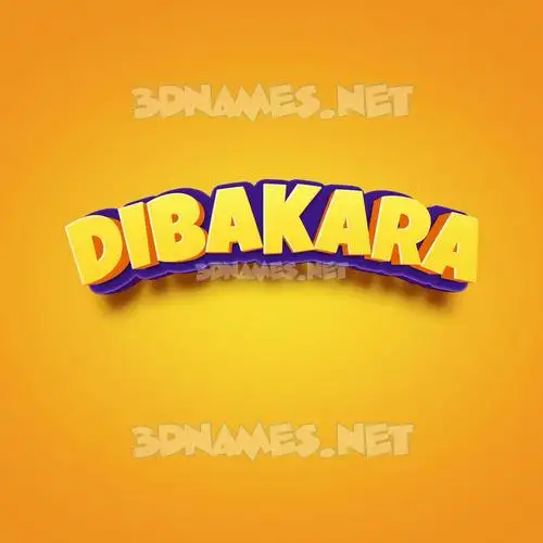 dibakara in Orange Toon style - 3D name wallpaper dibakara in Orange Toon style - 3D name wallpaper
