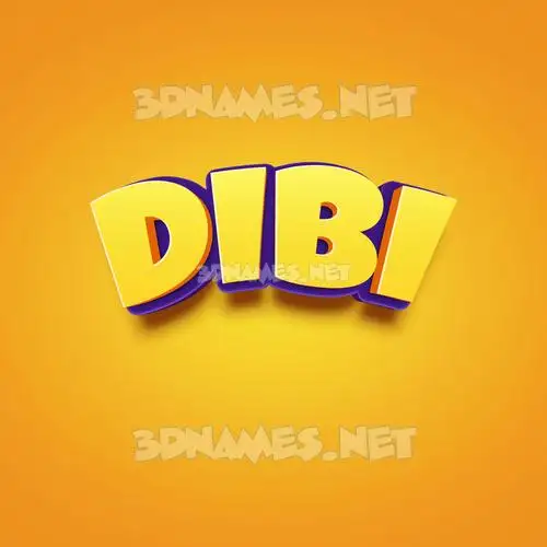 dibi in Orange Toon style - 3D name wallpaper dibi in Orange Toon style - 3D name wallpaper