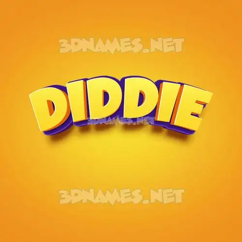 diddie in Orange Toon style - 3D name wallpaper