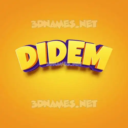 didem in Orange Toon style - 3D name wallpaper