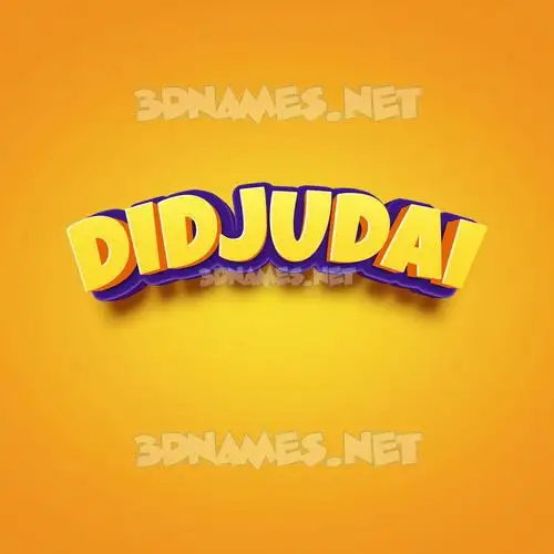 didjudai in Orange Toon style - 3D name wallpaper didjudai in Orange Toon style - 3D name wallpaper